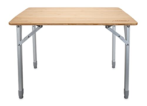 Camco Folding Bamboo Table With Aluminum Legs | Natural Bamboo Top | Lightweight For Added Portability (51895) #TOP1