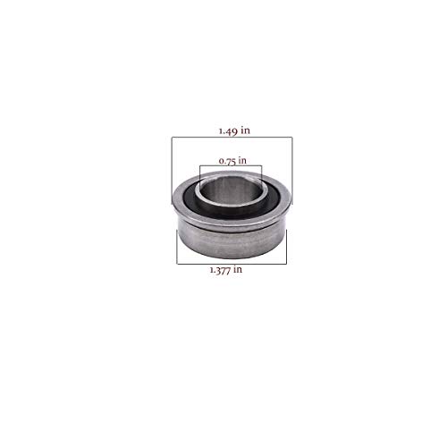 Front Wheel Bearing Flanged Ball Bearings 532009040 532124959 AM118315 AM127304 Replacement for Husqvarna John Deere Ariens MTD for Lawn Mower Wheelbarrows