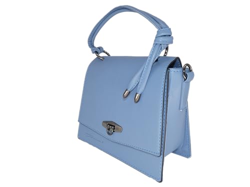 Sac à bandoulière en cuir bleu idéal pour vos sorties citadines et soirées