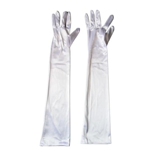 Guantes multicolores para cosplay baile y actuación en satén liso elástico