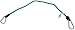 Highland (9417600) 32" Green Carabiner Bungee Cord - 1 piece
