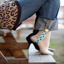 Bootstraps Tourquoise Polka (Pair)