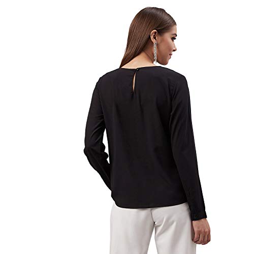 Image of Carlton London Women's Solid Regular Fit Blouse