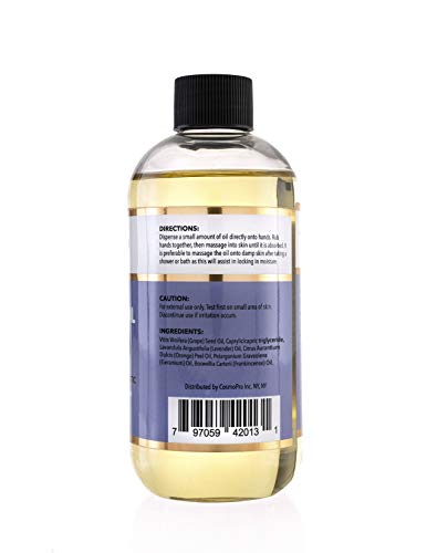 Lavender Relaxation Massage Oil- 100% Natural Blend of Spa Quality Oils for Romantic, Calming, Aromatic, Soothing Massage Therapy 8.8 oz by Cosmetasa