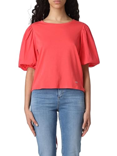 T-shirt Liu Jo femme rouge Wa3152 j6308 top en coton pour un style décontracté
