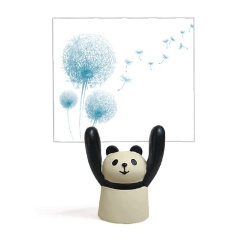 Porte-mémo bleu avec motif pissenlit et panda mignon pour décoration