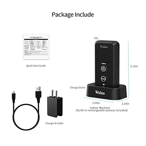 Image of Expandable for Wuloo Wireless Intercom Doorbell System, an Additional Indoor Unit for Expanding Wuloo Intercom Doorbell System(Only Indoor Unit, CAN NOT Work Without Outdoor Unit)