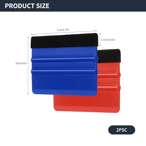 2 Stück rakel für folie,kunststoffspachtel für folienrakel,folierungs werkzeug,rakel set filzrakel werkzeug,auto fensterfolie scheibentönungsfolie rakelset,indow filzkante spachtel tasche squeegee