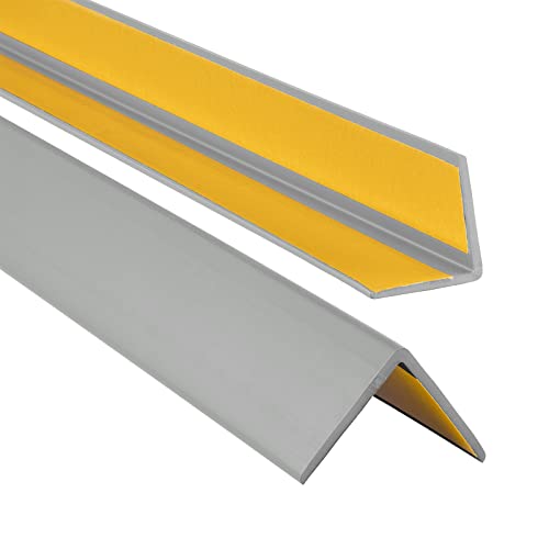 ProfiPVC Perfil angular de PVC 35x35mm - ángulo pvc, autoadhesivo listón de plástico, protección...