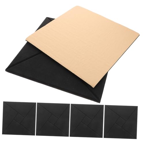 UPKOCH 6個 吸音パネル 吸音マット サブウーファースタンドパッド スピーカー分離 モニターアイソレーションパッド 壁用サウンドパッド 部屋の騒音低減装置 ポリエステル Black