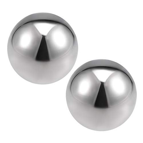 uxcell 63mm(2.48") Dia 304 Stainless Steel Hollow Ball for Home Garden Decoration 2pcs