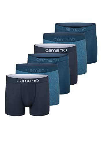 Calzoncillos tipo bóxer hombre Camano ropa interior algodón duradero pack 6 unidades Blue Mix M