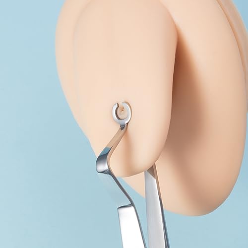 DJCIW Ear Cartilage Piercing Clamps,Stainless Steel Piercing Tool for Precise and Controlled Cartilage Tragus Helix Daith Rook Piercing