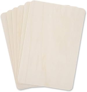 Bright Creations Unfinished Wood Rectangle Plaques for DIY Crafts (6 Pack)