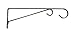 Panacea 85521 Hanging Plant Bracket, Black, 12-Inch