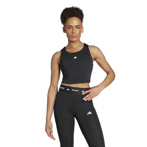 adidas Womens Techfit Cropped Training Tank Top