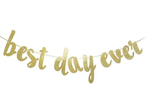 Best Day Ever Banner Hanging Garland for Wedding Decorations Bridal Shower Photo Prop Engagement Par - //coolthings.us