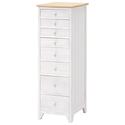 萩原 チェスト ナチュラルホワイト 大 シャビーテイスト MCH-5261NAW