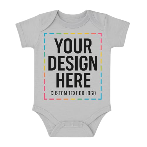PIVOI Custom Baby Onesie Personalized Kids Baby Bodysuit Romper Add