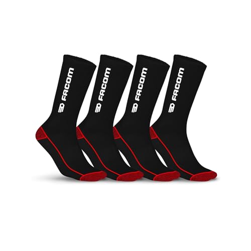 Facom   Calcetines para hombre, Negro, 43 46