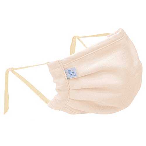 メリーナイト(Merry Night) 眠+(ミンプラス)Ⓡ おやすみマスク 和晒ガーゼ アイボリー 約9×20cm 洗える 衛生 清潔 フリーサイズ