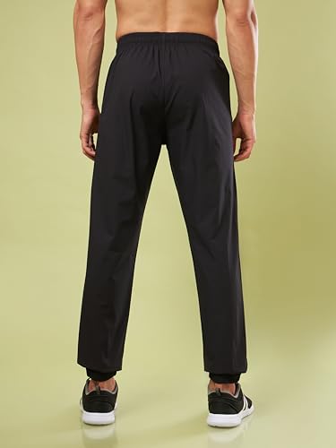 Image of TECHNOSPORT Men's Colorblock Slim Fit Sports Joggers TECHNOLITE Lightweight Active Track Pants Quick Dry Stretch Gym Running Training Fitness Activewear