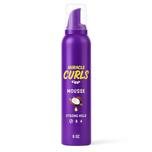 Miracle Curls Styling Mousse With Coconut &amp; Jojoba Oil 6.0 Ounce, 6 Ounces
