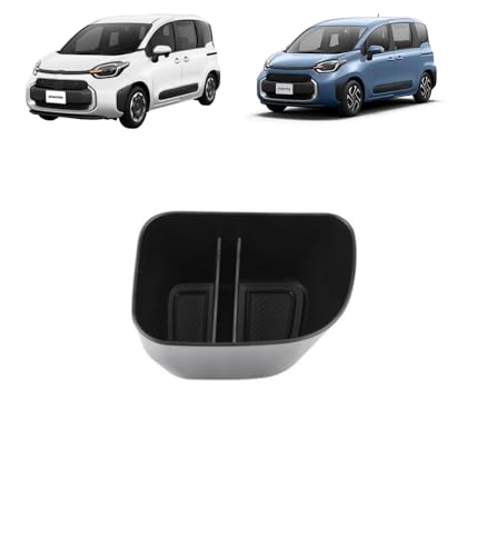 【Luggagess】トヨタ シエンタ新型 3代目 10系 2022年8月〜現行 専用 内装 シフトサイドポケット コンソールボックス 収納ボックス コンソールボックス 収納トレイ 3Dトレイ 小物入れ パーツ 滑り止め ラバーマット付き FOR SIEN