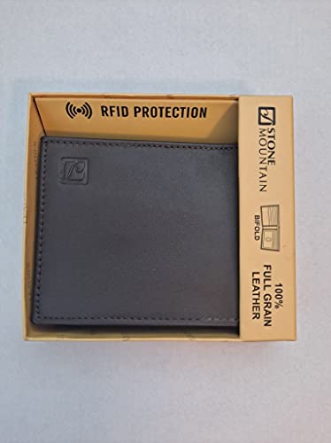 Bi-Fold Full Grain Leather Dark Brown Wallet with Rfid Protection3