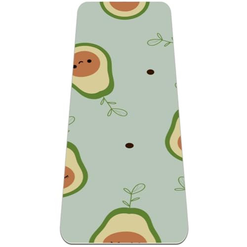 Cartoon Avocado Yoga Mat Thick Workout Exercise Mat, Non Slip Pilates Fitness Mats, Eco Friendly, Anti-Tear 1/4" Thick Yoga Mats for Home Workout Cartoon Avocado Yoga Mat Thick Workout Exercise Mat, Non Slip Pilates Fitness Mats, Eco Friendly, Anti-Tear 1/4" Thick Yoga Mats for Home Workout