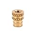 E-Z LOK Threaded Insert for Plastic Tapered Double Vane Brass Thread Inserts M2.5-0.45 Pack of 100
