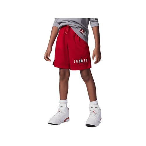 Jordan Essentials Little Kids' Graphic Mesh Shorts (Gym Red, 85C186-R78) Size 7