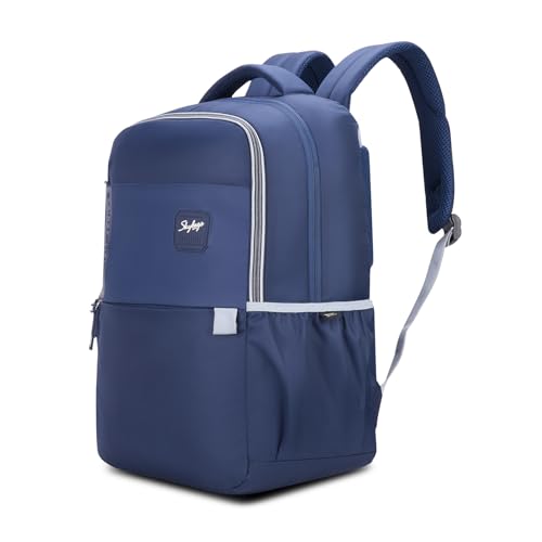 Image of Skybags Transit 17 Inch Compatible Laptop Backpack 29L | 2 Compartments with Quick-Access Front Pocket & Rain Cover | Air-Mesh Back Panel & Side Pocket | Office & Travel Backpack for Men & Women