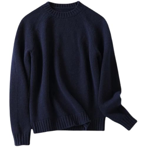 Men's Pullover Sweaters Business Casual O-Neck Knitted Thick Pullover Vintage Sweater