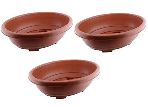 aadhinarayana Bonsai Flower Oval Pots (Terracotta, 16 inch) - Pack of 3 - ADN Traders (B07ZB7BWG5) Amazon Price History, Amazon Price Tracker