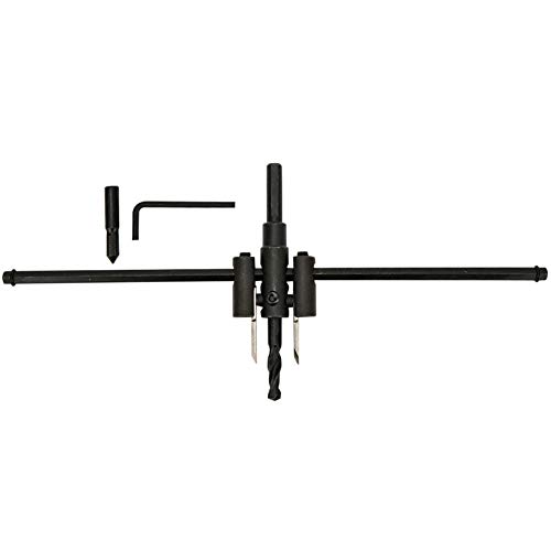 Set di Frese a Tazza Circolari Regolabili, Punta per a Tazza Circolare Nera da 30-200 Mm Punta da Trapano Punta Noiosa per Taglio Tondo per la Lavorazione del Legno Fai-Da-Te