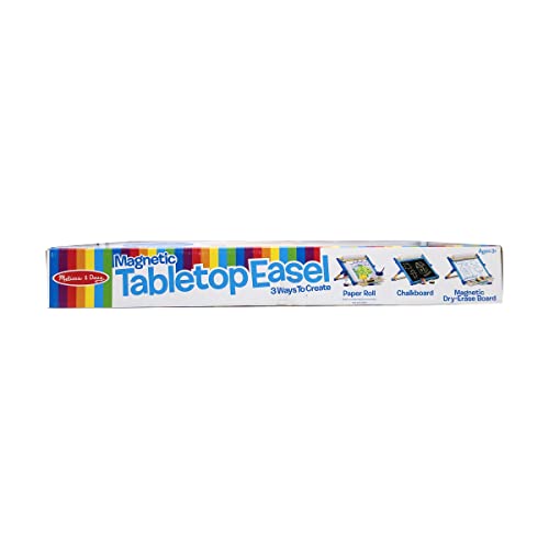 Image of Melissa & Doug Double-Sided Magnetic Tabletop Art Easel - Dry-Erase Board and Chalkboard