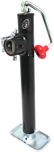 5,000 Lb. Top Wind Ram Tubular Swivel Jack with Weld-On Pipe Mount, 15" Travel