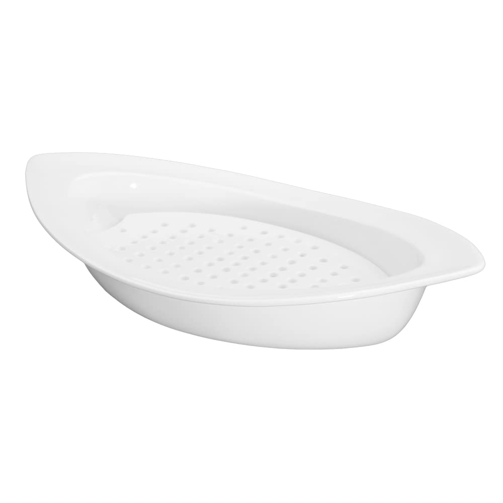 Holst Porzellan/Germany BAT 043 FA1 Bandeja de Esparragos 2-pz. 43 cm, blanco, 43 x 24.5 x 8.5 cm