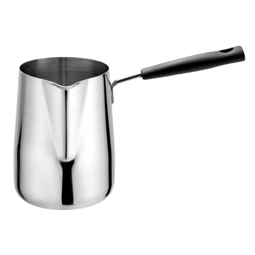 ZLXHDL Pichet lait inox, design compact pour usage quotidien pot à lait polyvalent pour cuisine pour chauffer lait, thé ou café turc à la maison ou au bureau