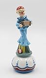 Ideal als Geschenk. Cosmos Gifts 10199 Spieluhr Clown mit Akkordeon, Braun