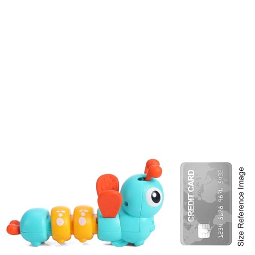 Image of Play Nation Dancing Colorful Crawling Caterpillar Toy for Baby, Wind-Up Mechanism and Gear Movement, Fun Early Learning Activity for Toddlers, BIS Certified, No Batteries Needed, Safe, Durable, Blue
