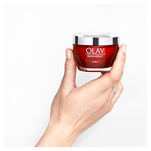 Olay Regenerist Nachtcreme (50 g) mit Amino-Peptiden und Vitamin B3, Gesichtscreme Damen, Anti Aging, Pflege für alle Hauttypen für Frauen, strafft die Haut sichtbar