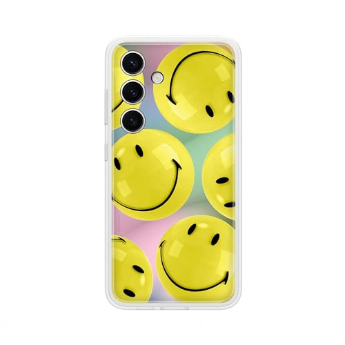 Samsung FlipSuit Coque pour Galaxy S24+, Carte Smiley avec Technologie NFC Incluse, Jaune