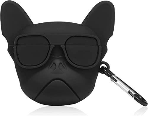 Image of Techmount Cover Compatible with Airpods Pro GEN-2 (2022) Case Cover Silicone Cartoon Character 3D Cover Wtih 360 Protection Airpods Pro 2 Cover Case (NOT for Any Other AIRPODS) (Bull Dog)