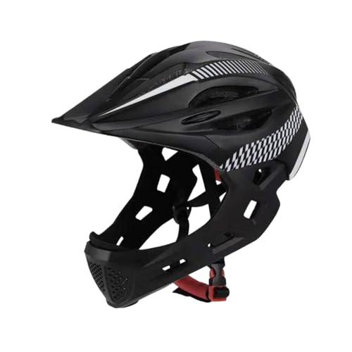Harilla Kids Bike Helmet for Kids Full Face Helmet Cycling Helmet Trendy Comfortable Protective Gear Biking Helmet Child Bicycle Helmet for Boys Helmet Bicycling Cycling Riding, black white