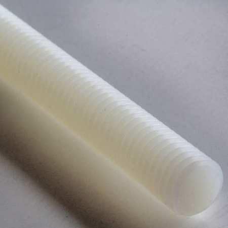 1/4"-20 x 4' Plain Nylon 6/6 Threaded Rod