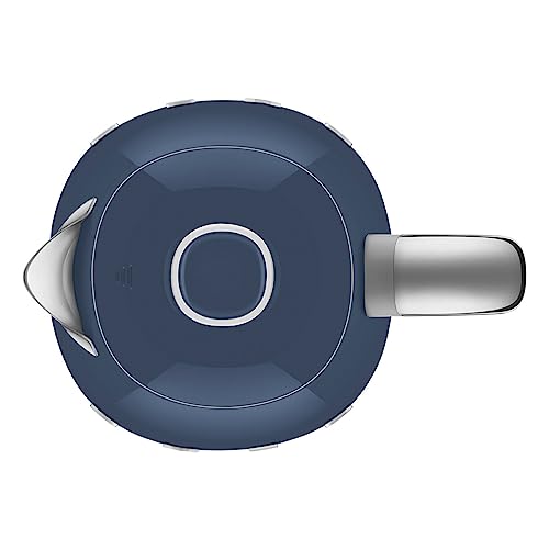 Image of SMEG KLF03 Electric Kettle 1.7L (7 Cup), Retro Hot Water Boiler for Tea & Coffee, Fast Boiling, Auto Shut-Off, Soft Open Lid, 360 Swivel Base Countertop Kettle - Navy Blue
