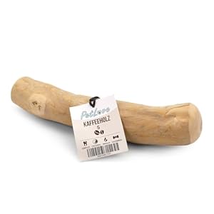 PetLove Coffee Wood for Dogs • Chew Wood Dog Toy & Dental Care • Wooden Bone for Dog • No Caffeine • Size: S • For Puppies and Small Dogs
