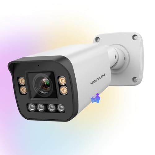 VIKYLILN 5MP PoE Varifocal Bullet Camera Outdoor